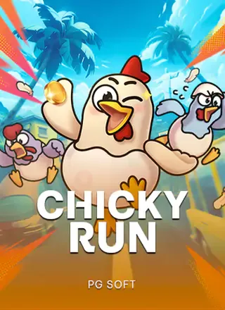 ภาพหน้าปกเกมสล็อตวิ่งสู้ฟัด Chicky Run ค่าย PG Soft